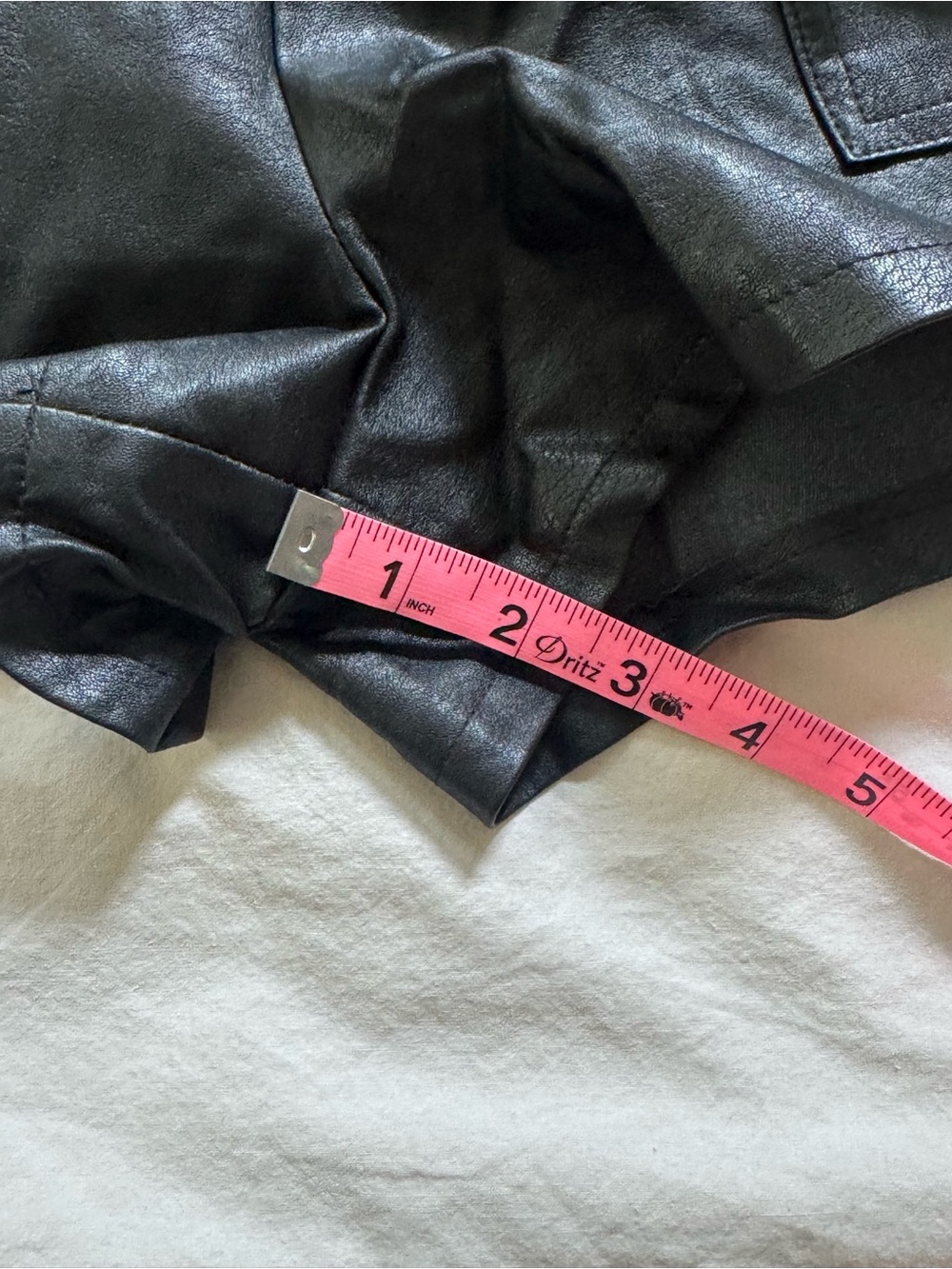 Colina Faux Leather High-Waist Drawstring Pocket Shorts - Picture 6 of 6
